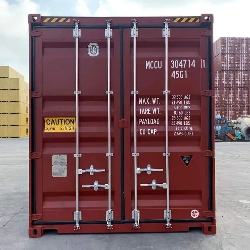 Conteneur maritime High Cube de 40 pieds – Rouge (Neuf, Premier voyage – Hauteur supplémentaire) – Image 3