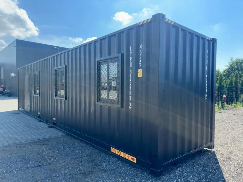 Maison conteneur 40 pieds HC (High Cube) – Hébergement de 12 m² « Black Edition » avec cuisine et salle de bain (Neuf) – Image 6