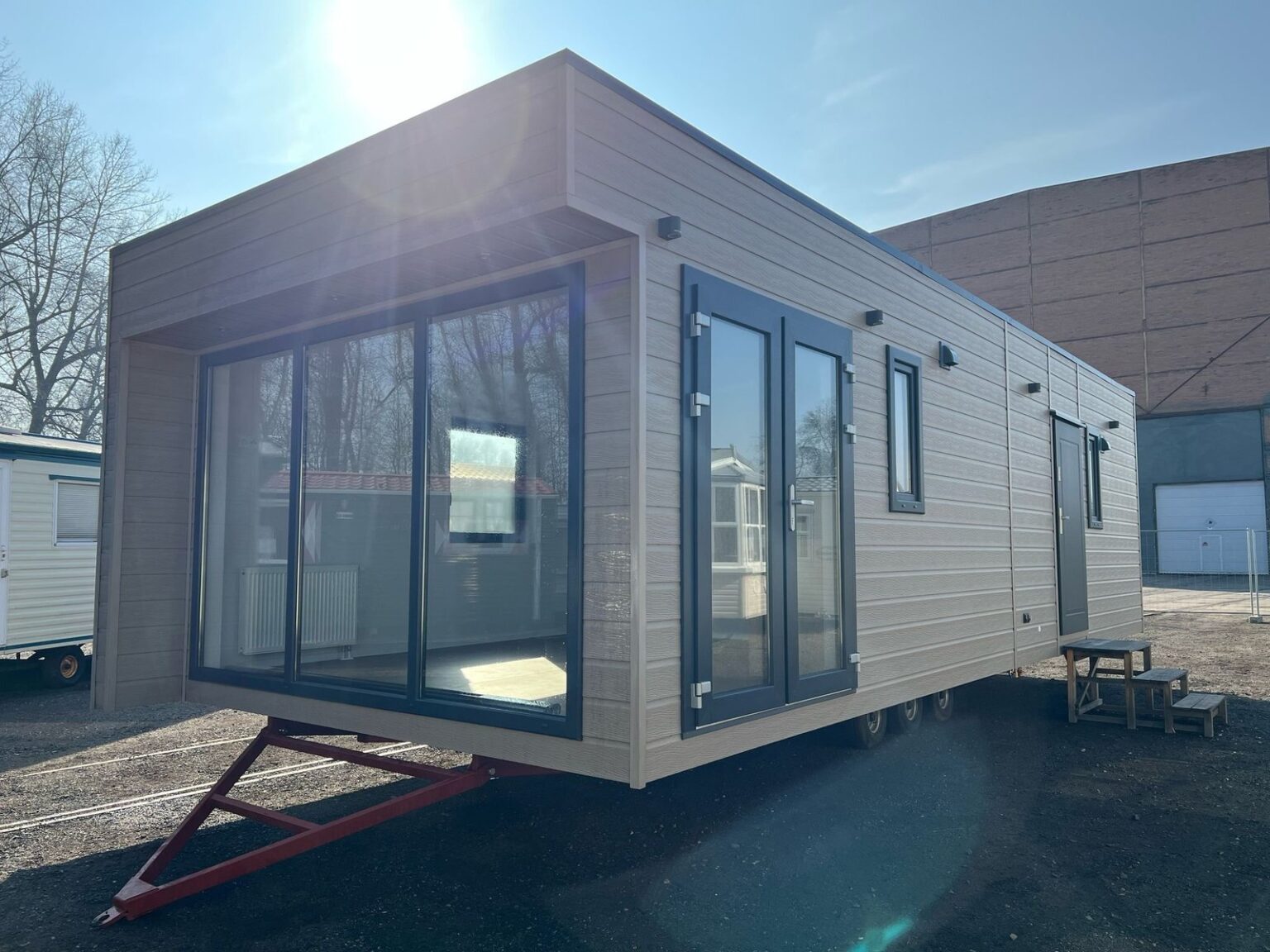 Mobil-home Camp II – Design scandinave en bois (Cuisine haut de gamme et finitions luxueuses)