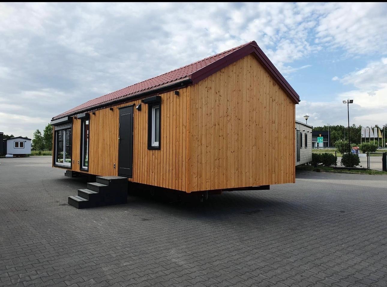 Mobil-home « Reale I » 12x4m – Chalet résidentiel avec 3 chambres (Finitions bois et design moderne)