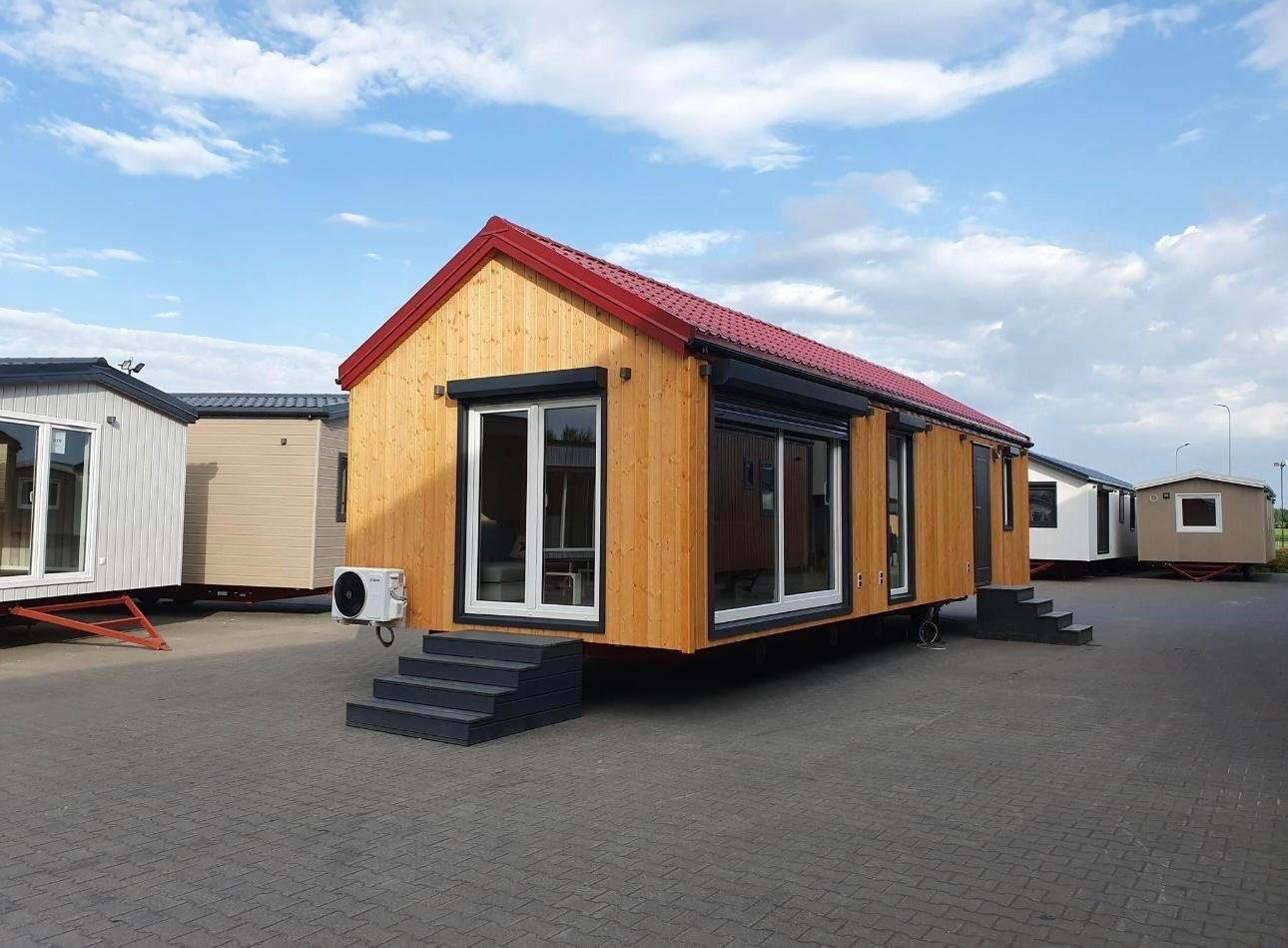 Mobil-home « Reale I » 12x4m – Chalet résidentiel avec 3 chambres (Finitions bois et design moderne) – Image 3