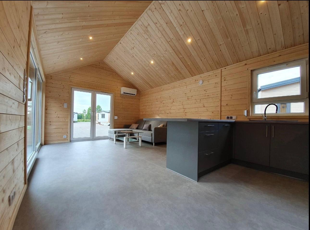 Mobil-home « Reale I » 12x4m – Chalet résidentiel avec 3 chambres (Finitions bois et design moderne) – Image 6