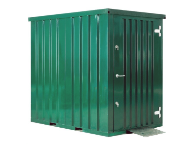 Conteneur de jardin 1,5 x 2,2 m – Caisse en acier galvanisé vert RAL 6005 (Fond et rampe inclus) – Image 2
